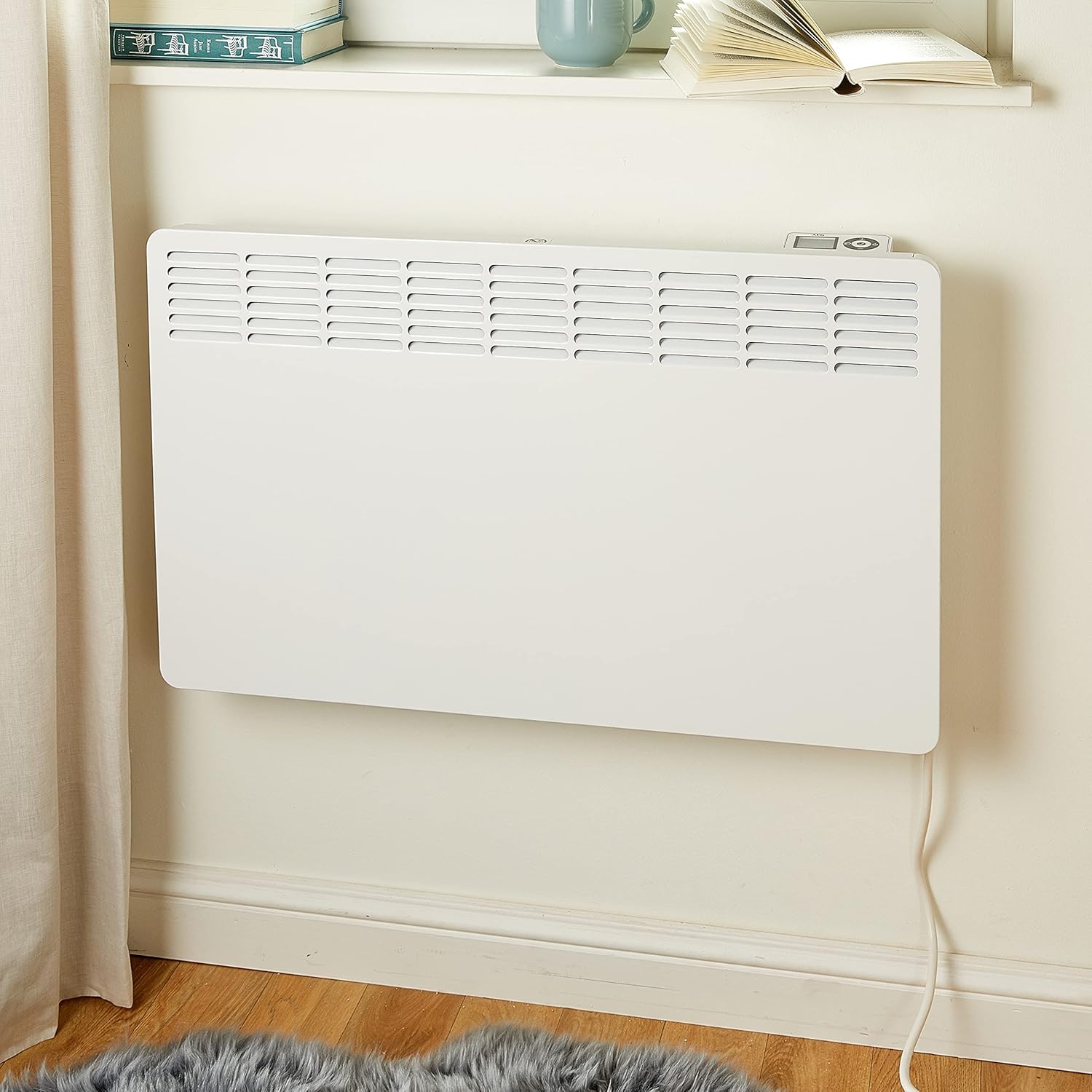 AEG wandconvector WKL 2005 voor ca. 20 m2, verwarming 2000 W, 5-30 °C, wandhangend, LCD-display, weektijd, metaal, Ökodesign 2018, 236535 AEG wandconvector WKL 2005 voor ca. 20 m2, verwarming 2000 W, 5-30 °C, wandhangend, LCD-display, weektijd, metaal, Ökodesign 2018, 236535