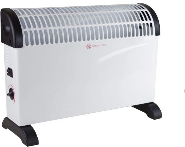 alpina Elektrische Convector Kachel CHYO2 - Elektrische Verwarming 2000W - Kachel met Verstelbare Thermostaat en Turbofunctie - Ruimtes tot 15m2 - Oververhittingsbeveiliging - Wit