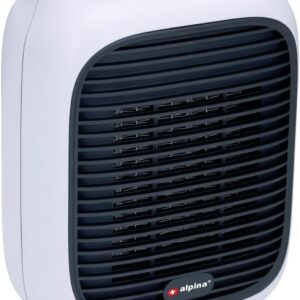 alpina Ventilatorkachel 1500W – Elektrische Kachel met Warme en Koude Lucht – Compacte Mini Heater met Handvat als Bijverwarming – Kachelventilator Voor Ruimtes van 10–15 m² – Wit
