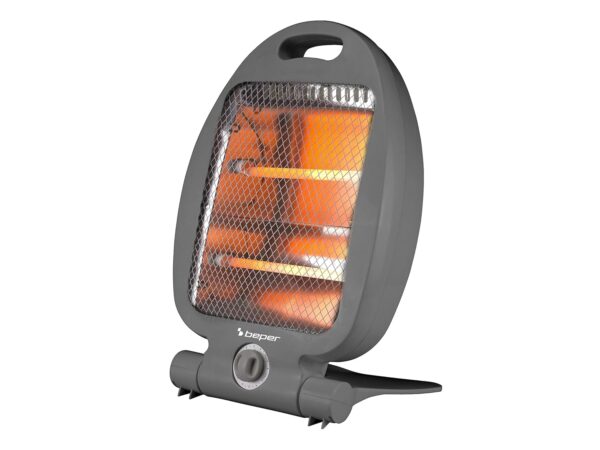 BEPER P203PAN005 800W Elektrische kwartsverwarming, draagbare, energiezuinige verwarming, 2 vermogensniveaus, compacte ruimteverwarming, automatische uitschakeling