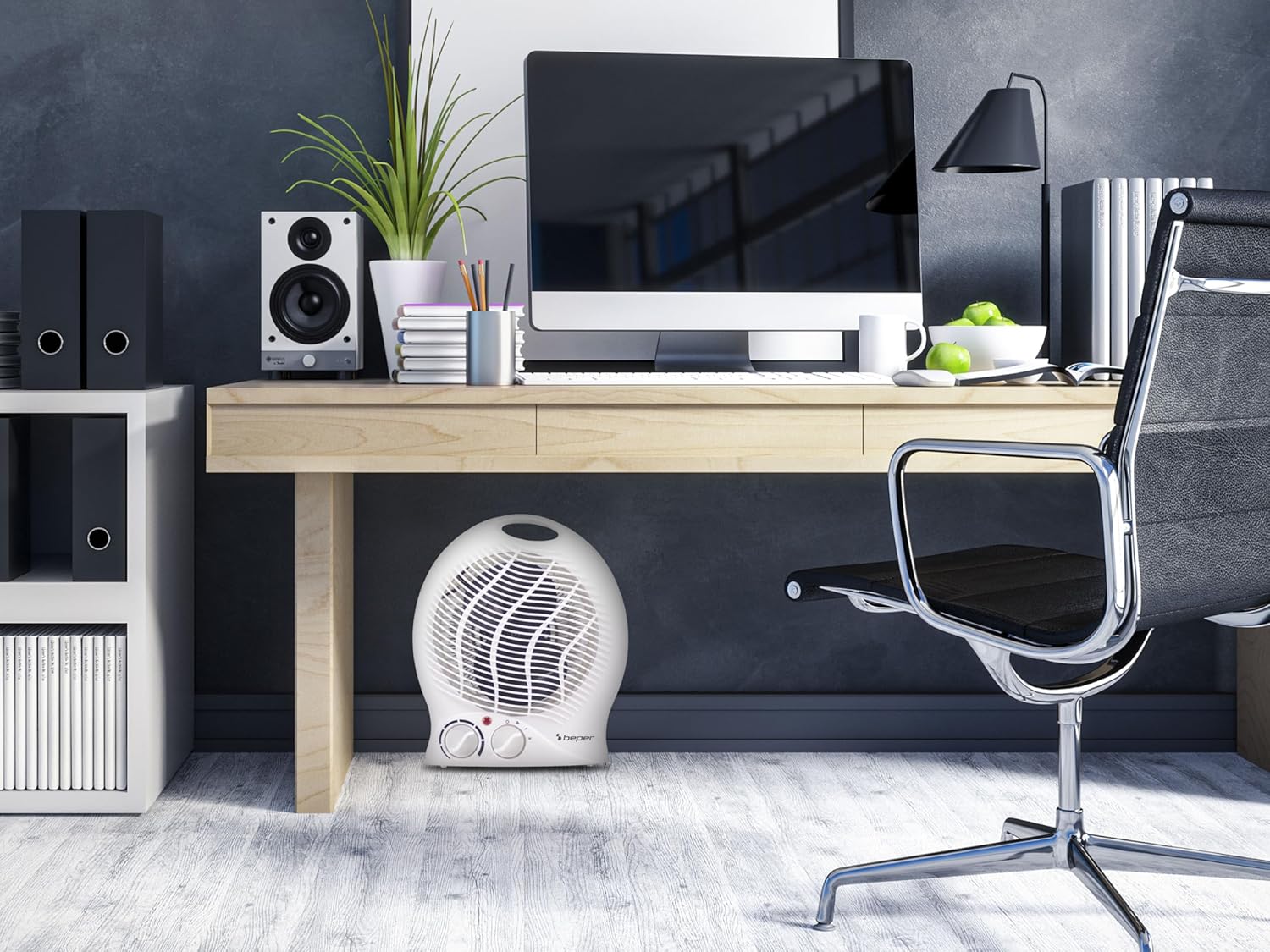 BEPER P203TER203 Compacte elektrische ventilatorkachel, 2 vermogensstanden, 2000 W, thermostaat, ventilatorfunctie, geïntegreerde handgreep en oververhittingsbeveiliging BEPER P203TER203 Compacte elektrische ventilatorkachel, 2 vermogensstanden, 2000 W, thermostaat, ventilatorfunctie, geïntegreerde handgreep en oververhittingsbeveiliging