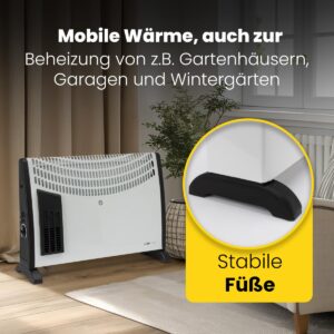 Clatronic® Convectorkachel | voor tuinhuisjes, garages & co. | Thermostaat | Badkamerkachel | Elektrische kachel met ventilator | tot 40 vierkante meter | Energiebesparend | KH… Clatronic® Convectorkachel | voor tuinhuisjes, garages & co. | Thermostaat | Badkamerkachel | Elektrische kachel met ventilator | tot 40 vierkante meter | Energiebesparend | KH...