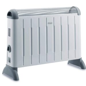 De'Longhi Konvector HCM2030 Verwarmingstoestel met 3 warmtestanden voor ruimtes tot 60 m³, veiligheidsthermostaat, vorstbeschermingsfunctie, kamerthermostaat, grijs