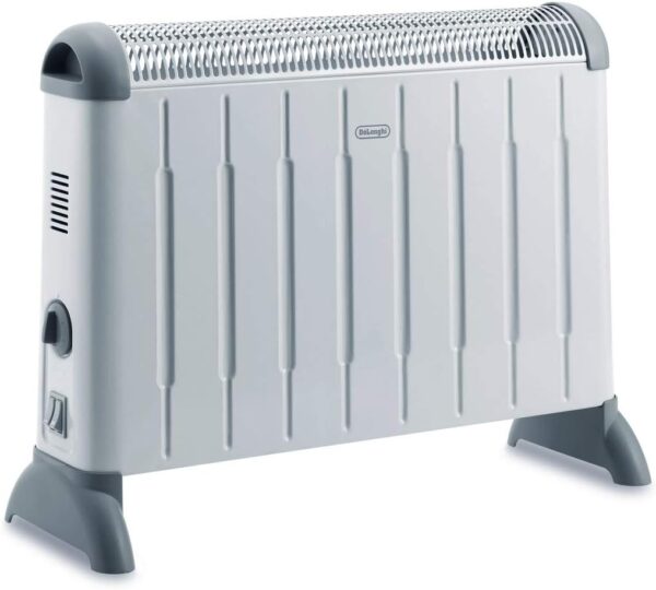 De'Longhi Konvector HCM2030 Verwarmingstoestel met 3 warmtestanden voor ruimtes tot 60 m³, veiligheidsthermostaat, vorstbeschermingsfunctie, kamerthermostaat, grijs