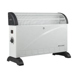 Elektrische Convectorkachel - Elektrische Kachel - Compact en Geruisloos - Verstelbare thermostaat 750/1250/2000 watt - Verwarming wit - CH300