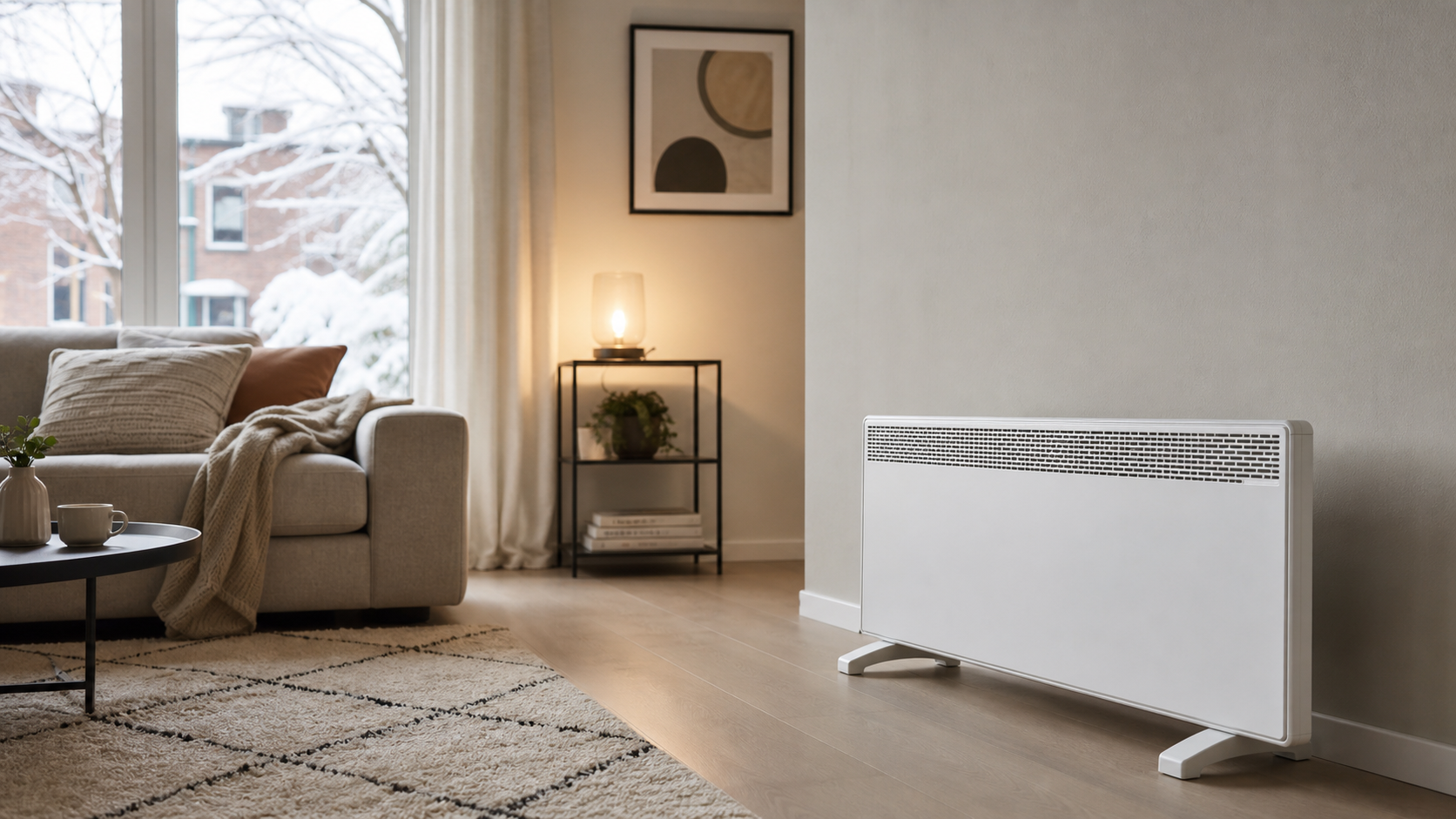 Elektrische kachel woonkamer