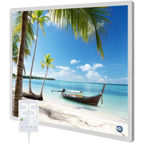 Infraroodverwarmingspaneel van 360W, max. temperatuur tot 120 °C in 4 min., met touch-thermostaat, TÜV-certificering - PG