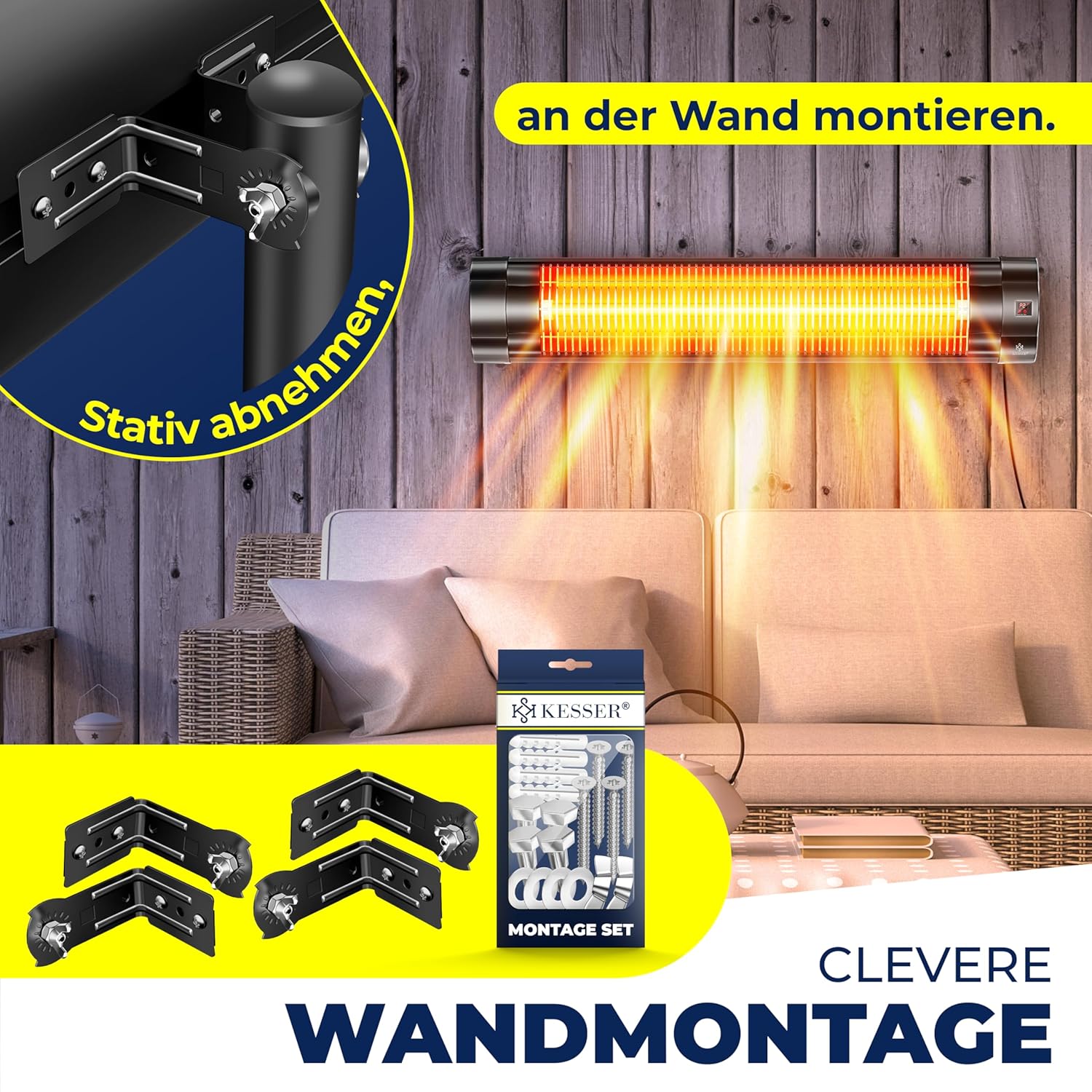 KESSER® Infrarood warmtestraler terrasstraler 2500W met afstandsbediening incl. beschermhoes hoogte verstelbaar telescoopstatief luiertafelstraler terrasverwarmer kwartsstraler... KESSER® Infrarood warmtestraler terrasstraler 2500W met afstandsbediening incl. beschermhoes hoogte verstelbaar telescoopstatief luiertafelstraler terrasverwarmer kwartsstraler...