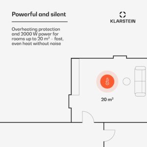 Klarstein Norderney convectieverwarming convectieverwarming glasconvector elektrische verwarming, 15-35 ° C, intelligente thermostaat, touch, lcd-display, eco-modus,...