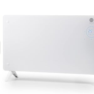 MACOM Enjoy & Relax 937 Thermo-glas, elegante convector van gehard glas, snelle opwarming, 1000/2000 W, Tlc, 24-uurs timer, kamerthermostaat, wandmontage met meegeleverde houders