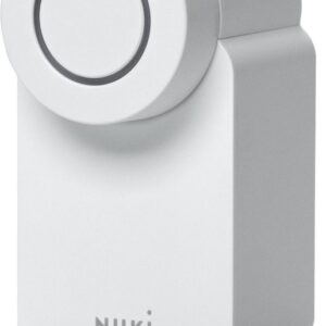 Nuki Smart Lock Go – Slim Deurslot met Bluetooth & Matter – Sleutelloos, Auto Unlock & Auto Lock – Werkt met Google Home, Alexa & Apple Home – Wit