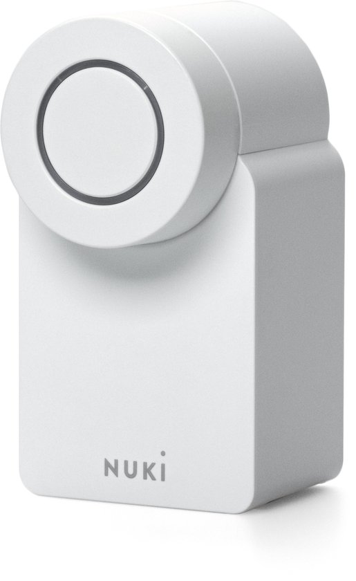 Nuki Smart Lock Go Nuki Smart Lock Go – Slim Deurslot met Bluetooth & Matter – Sleutelloos, Auto Unlock & Auto Lock – Werkt met Google Home, Alexa & Apple Home – Wit