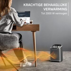 Rowenta Intense Comfort SO9330F0 Keramische Kachel – 2000W, Stil & Energiezuinig, 2 Warmtestanden, Thermostaat & 5 Veiligheidsfuncties