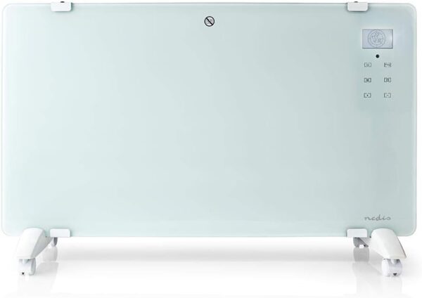 SmartLife Convectieverwarmingstoestellen, wifi, geschikt voor badkamer, glazen bekleding, 2000 W, 2 warmte-instellingen, led, 15-35 °C, verstelbare thermostaat, wit
