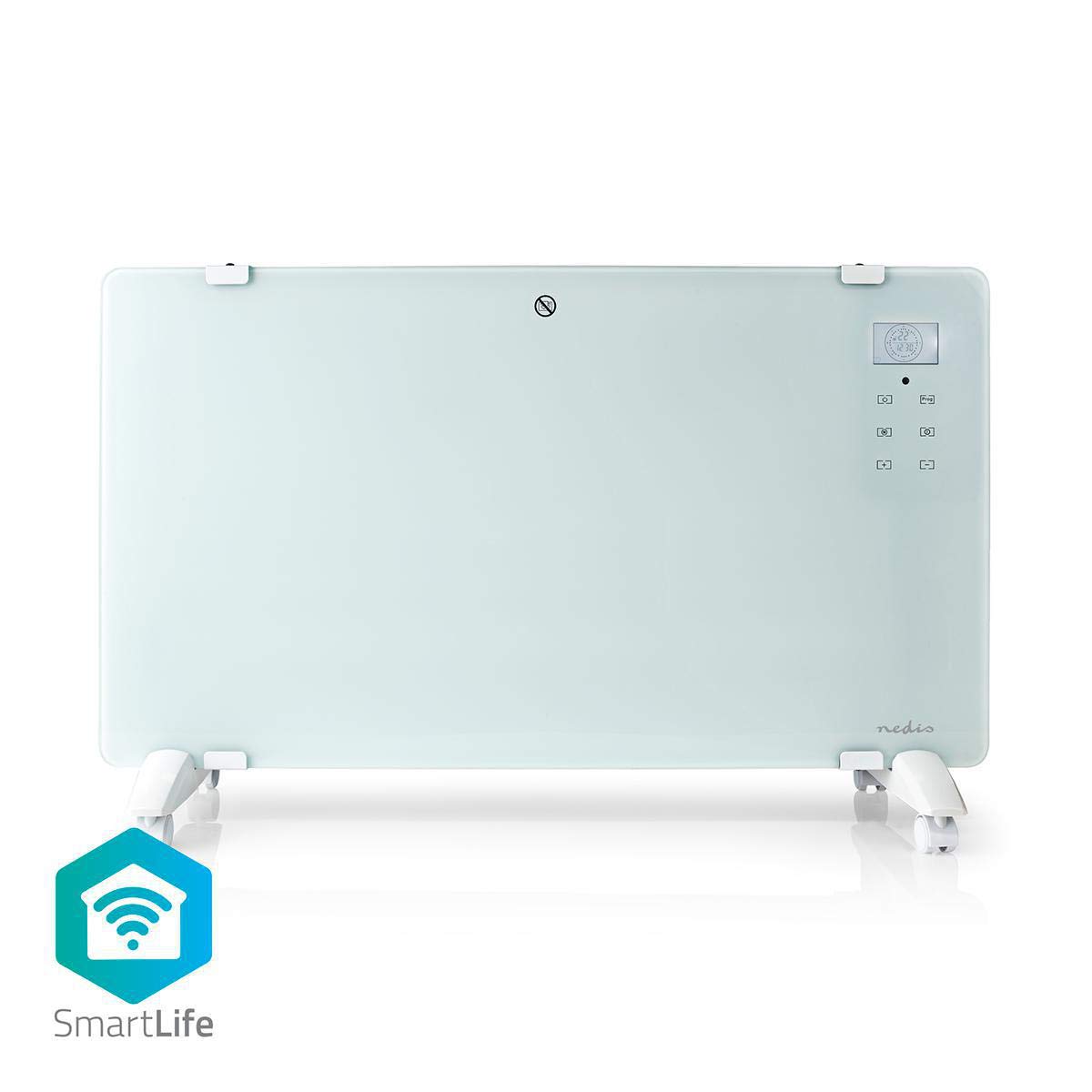 SmartLife Convectieverwarmingstoestellen, wifi, geschikt voor badkamer, glazen bekleding, 2000 W, 2 warmte-instellingen, led, 15-35 °C, verstelbare thermostaat, wit SmartLife Convectieverwarmingstoestellen, wifi, geschikt voor badkamer, glazen bekleding, 2000 W, 2 warmte-instellingen, led, 15-35 °C, verstelbare thermostaat, wit